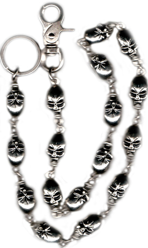 31" Wallet Chain Large Skulls