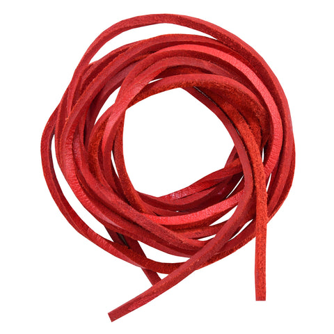 6' Feet Leather Laces - Red