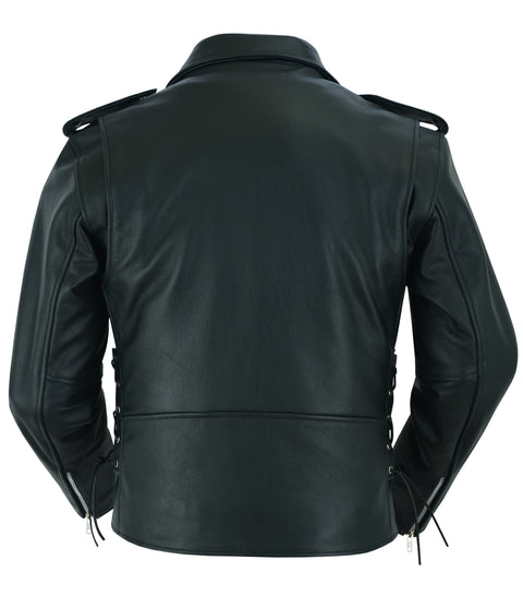 Economy Motorcycle Classic Biker Leather Jacket